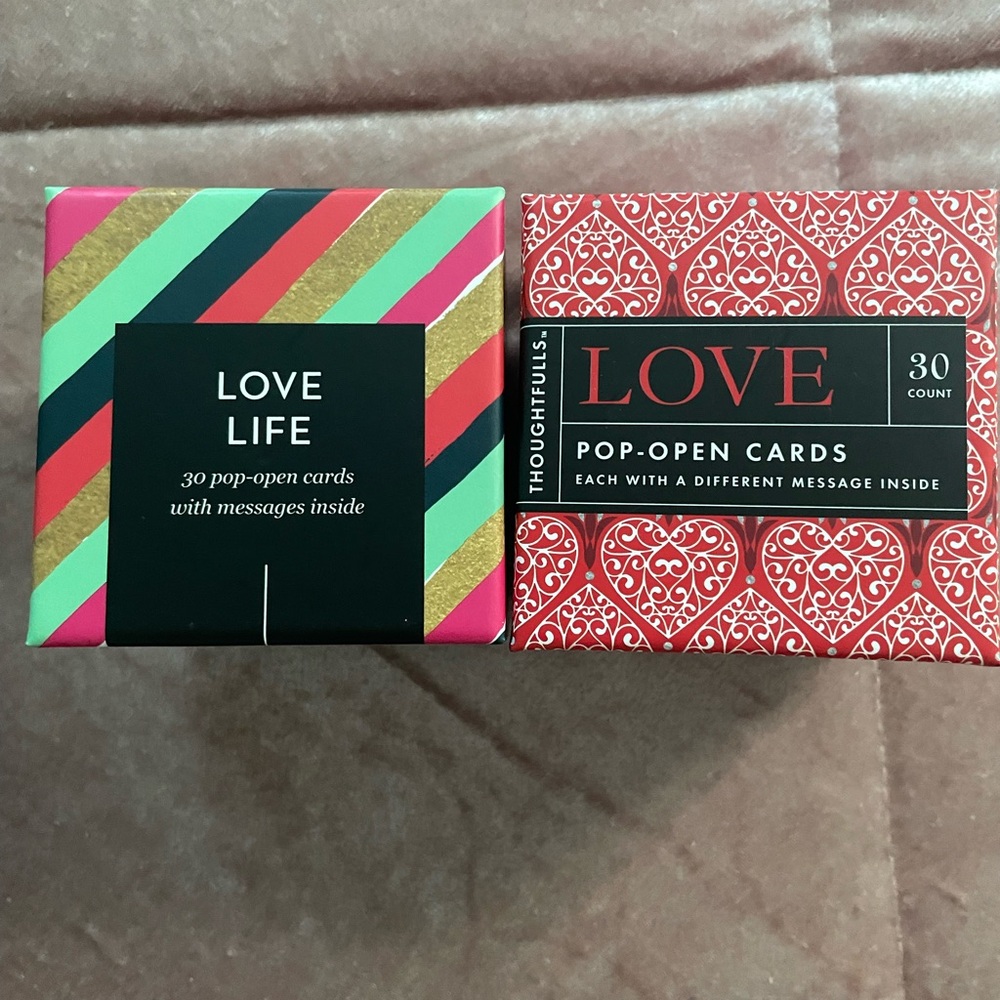 Love Life and Love Pop-Open Cards Set
(30 in each set).